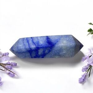 Blue Aventurine Double Terminated Meditation‎  Wand (4)